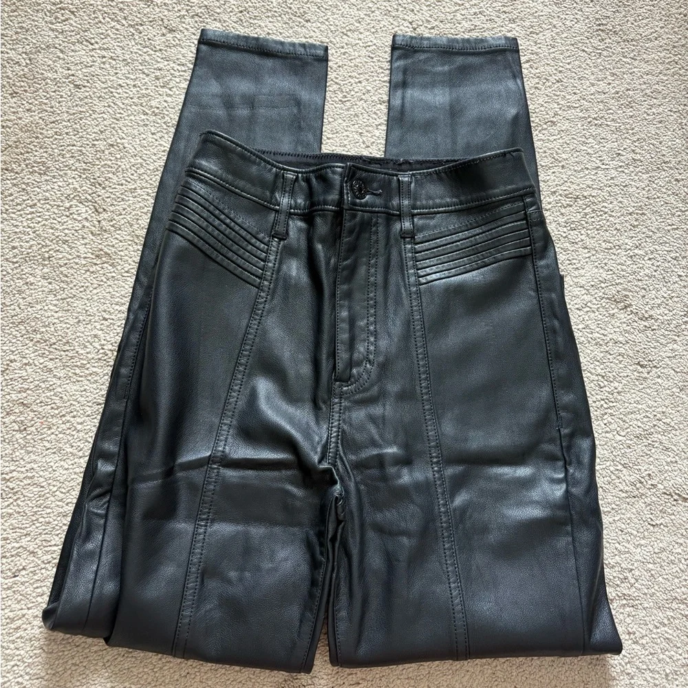 Express Faux Leather Moto-pants - Picture 2 of 5